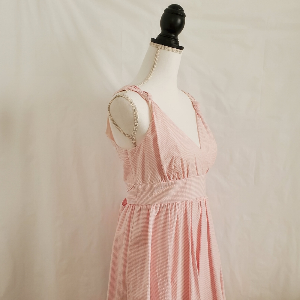 Vineyard Vines Pink Seersucker Reina Sundress sz 4 - Picture 8 of 15
